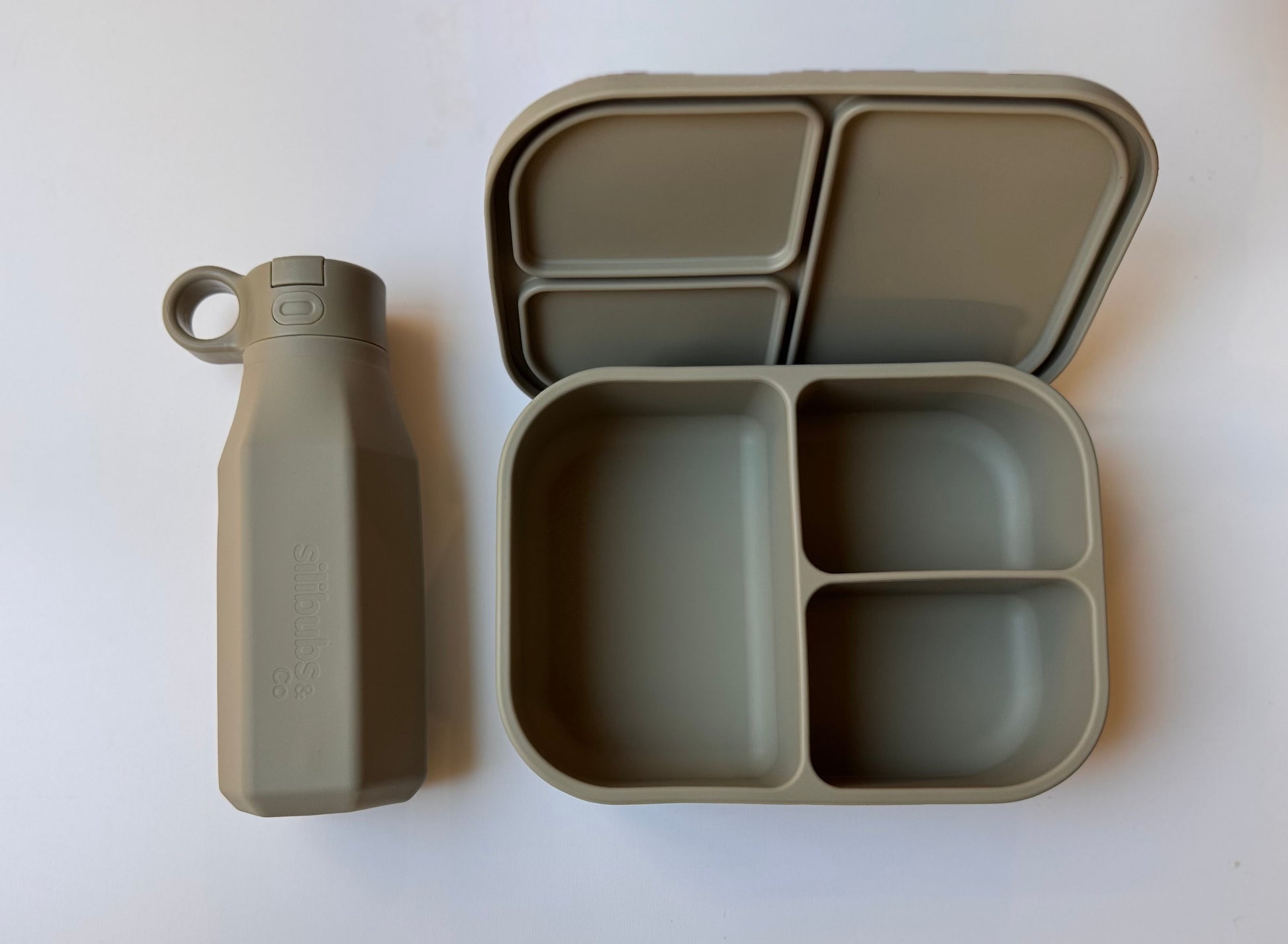 The SiliSip Drink Bottle & SiliSort Bento Box set