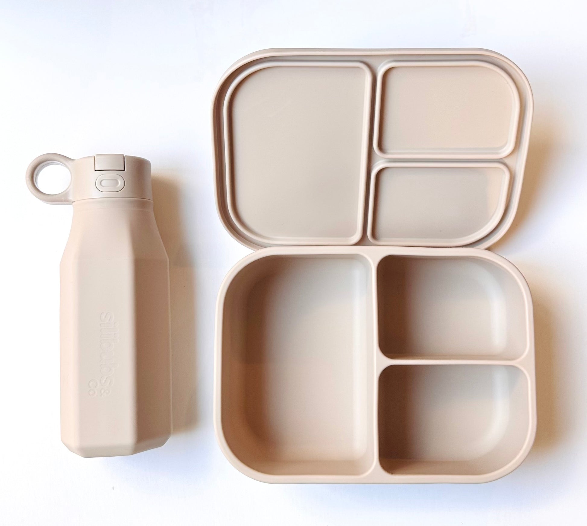 The SiliSip Drink Bottle & SiliSort Bento Box set