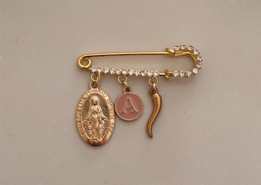 Build your own Gold Crystal Pin - 3 Loop