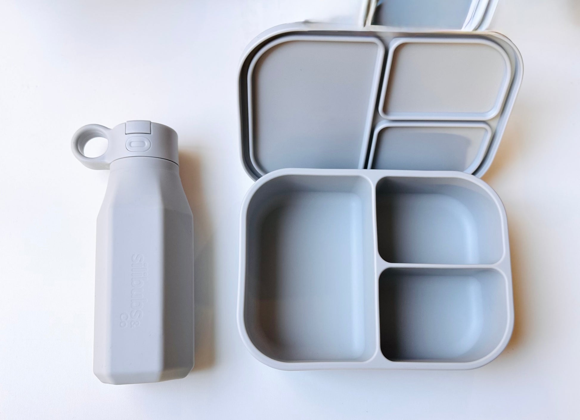 The SiliSip Drink Bottle & SiliSort Bento Box set